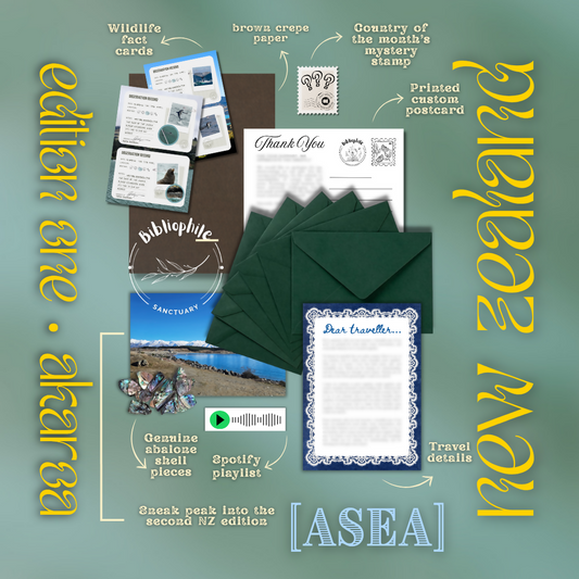 [SEA] Edition 01: Bibsy Travel Snail Mail • Akaroa New Zealand • for addresses in Southeast Asia