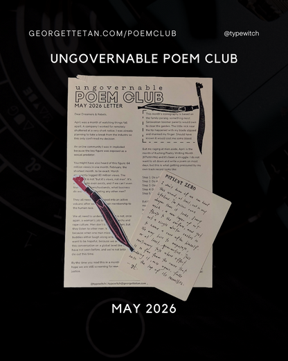 [SEA] ungovernable POEM CLUB